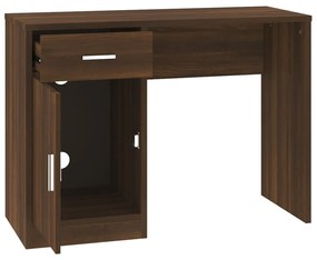 vidaXL Γραφείο με Συρτάρι &amp; Ντουλάπι Καφέ Δρυς 100x40x73 εκ. Επ. Ξύλο