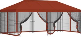 vidaXL Κιόσκι με Πλαϊνές Τοίχους 6 x 3 m Τερακότα