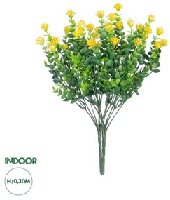 GloboStar® Artificial Garden  BUTTERCUP BRANCH 21063 Διακοσμητικό Κλαδί Ρανούγκουλο σετ 2 τεμάχια Φ15 x Υ90cm