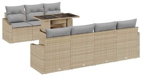 vidaXL Σετ Καναπέ Κήπου 8 κομματιών με μαξιλαράκια