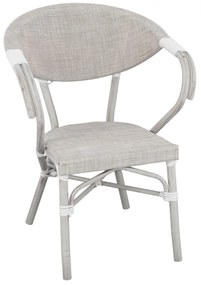 Καρέκλα - Πολυθρόνα CLAY C5108 Αλουμινίου Bamboo Look Γκρί Πατίνα με Textline 57x57x83 εκ. 57x57x83 εκ.