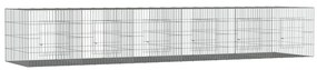 vidaXL Κλουβί Κουνελιών 6 Πάνελ 327x79x54 εκ. από Γαλβανισμένο Σίδερο