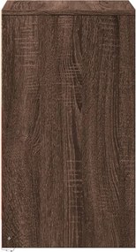 vidaXL Κομοδίνο με Φώτα LED Καφέ Δρυς Επεξεργασμένο Ξύλο