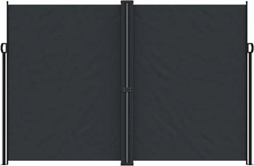 vidaXL Σκίαστρο Πλαϊνό Συρόμενο Μαύρο 220 x 1200 εκ.