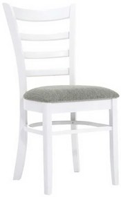 Καρέκλα Naturale Ε7052,4 42x50x91cm White-Grey Σετ 2τμχ Wood, Fabric