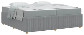 vidaXL Σκελετός Κρεβατιού Άλλο Ανοιχτό γκρι 200 x 200 cm ύφασμα