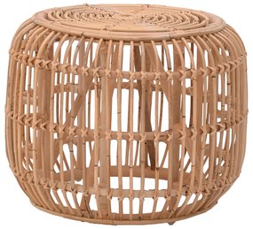 Σκαμπό Rajesty  rattan σε φυσική απόχρωση Φ60x46εκ