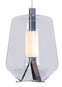 Κρεμαστό Φωτιστικό Οροφής LED 8W Dimmer Φυσητό Γυαλί Μέταλλο Λευκό Luisa S1 Prandina-1C51000513007-Ασημί 1C51000513007