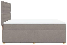 ΚΡΕΒΑΤΙ BOXSPRING ΜΕ ΣΤΡΩΜΑ TAUPE 160X200 ΕΚ. ΥΦΑΣΜΑΤΙΝΟ 3291349