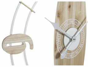 Ρολόι Τοίχου DKD Home Decor Λευκό Φυσικό Σίδερο Ξύλο MDF 61 x 4,5 x 66 cm (x2)