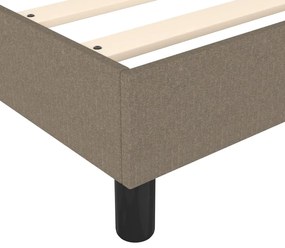 vidaXL Κρεβάτι Boxspring με Στρώμα Taupe 90x190 εκ.Υφασμάτινο