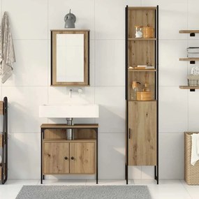 vidaXL Σετ Επίπλων Μπάνιου 3 pcs Artisan Oak Επεξεργασμένο ξύλο