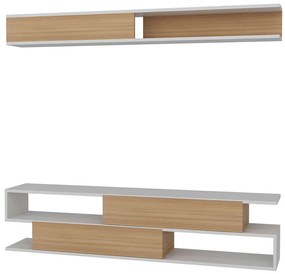 Σύνθεση Τηλεόρασης Sims 788DEC3062 176x31,5x39cm White-Teak