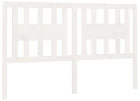 vidaXL Κεφαλάρι Λευκό 141 x 4 x 100 εκ. Μασίφ Ξύλο Πεύκου