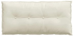 vidaXL Μαξιλάρι Πλάτης Κρεμ 100 x 50 cm Υφασμάτινο Κορντουρά