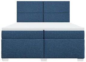 ΚΡΕΒΑΤΙ BOXSPRING ΜΕ ΣΤΡΩΜΑ ΜΠΛΕ 200X200 ΕΚ. ΥΦΑΣΜΑΤΙΝΟ 3290594