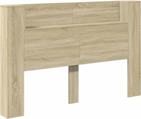 vidaXL Κεφαλάρι Ντουλάπι με LED με ράφι Σονόμα 160 x 16,5 x 103,5 cm