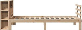 vidaXL Κρεβάτι Βιβλιοθήκη Χωρίς Στρώμα 75x190 εκ Μασίφ Ξύλο Πεύκο