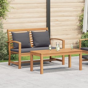 vidaXL Παγκάκι κήπου Φυσικό 110 x 64 x 76.5 εκ Μασίφ ξύλο teak