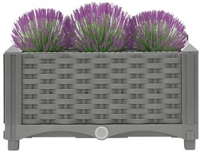 vidaXL Ζαρντινιέρα 40 x 40 x 23 εκ. από Πολυπροπυλένιο