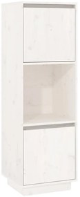 vidaXL Ντουλάπι Ψηλό Λευκό 38 x 35 x 117 εκ. από Μασίφ Ξύλο Πεύκου