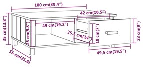 ΤΡΑΠΕΖΑΚΙ ΣΑΛΟΝΙΟΥ ΛΕΥΚΟ 100 X 55 X 35 ΕΚ ΑΠΟ ΜΑΣΙΦ ΞΥΛΟ ΠΕΥΚΟΥ 340453