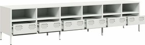 ντουλάπι τηλεόρασης vidaXL Λευκό από χάλυβα ψυχρής έλασης