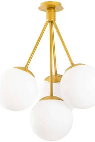 Φωτιστικό Οροφής - Πλαφονιέρα Mudoni 892OPV1808 Φ57x66cm 4xE27 40W Gold-White Opviq