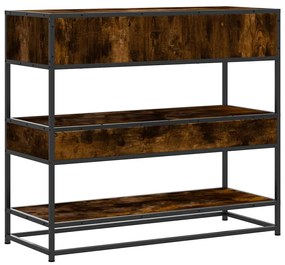 vidaXL Τραπέζι Κονσόλα Καπνιστή Δρυς 90x35x80 εκ. Επεξεργασμένο Ξύλο