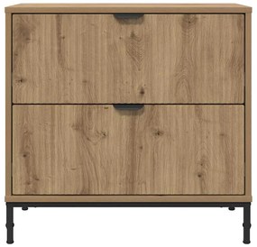 vidaXL Κομοδίνο artisan δρυς 63.5 x 36 x 61 εκ Επεξεργασμένο ξύλο