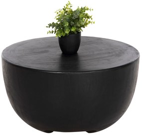 ΤΡΑΠΕΖΙ ΒΟΗΘΗΤΙΚΟ POMPU HM9794.02 ΜΑΥΡΟ ΜΑΣΙΦ ΞΥΛΟ SUAR Φ58x34Υεκ.