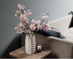 Stewehome Γεωμετρικό βάζο από πλαστικό με 3D εκτύπωση Λευκό 22x12x22.5 cm