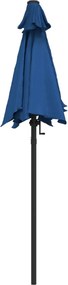 vidaXL Ομπρέλα Μπλε 200 x 224 εκ. Αλουμινίου