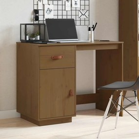 vidaXL Γραφείο Καφέ Μελί 95 x 50 x 75 εκ. από Μασίφ Ξύλο Πεύκου