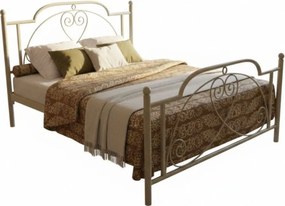 Κρεβάτι Έλλη-160x200-Εκρού-Με ποδαρικό