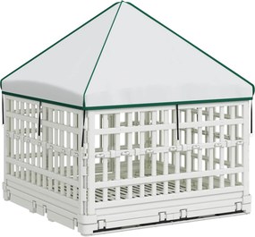 vidaXL 4 Πάνελ Τσουληθράκι με Σκεπή 177,5 x 154,5 x 112 εκ Πλαστικό