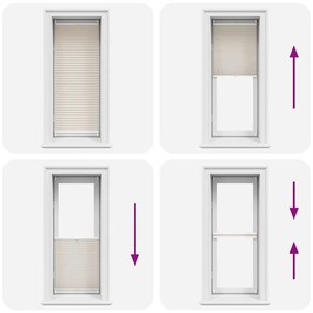 vidaXL Πλισέ ρόλερ σκίασης 40x125cm Κρεμ