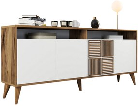 Intrahome ΜΠΟΥΦΕΣ ΜΕΛΑΜΙΝΗΣ ΣΕ ΚΑΡΥΔΙ ΧΡΩΜΑ ΜΕ ΛΕΥΚΕΣ ΠΟΡΤΕΣ 180x35x78.6Υεκ..02 intraho-1645816