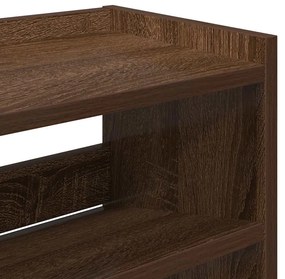 Ράφι παπουτσιών καφέ δρυς 80x25x62 cm Κατασκευασμένο ξύλο - Καφέ