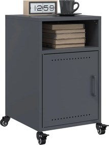 vidaXL Κομοδίνα 2 τεμ. Ανθρακί 36x39x59 εκ. από Χάλυβα