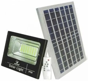 FLOOD LAMP Στεγανός Ηλιακός Προβολέας IP66 Ισχύος 150W με Τηλεχειριστήριο σε Μαύρο χρώμα YH-16515