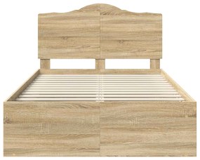 vidaXL Σκελετός Κρεβατιού Σονόμα 120 x 190 cm Στερεά ξυλεία πεύκου