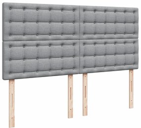 ΚΡΕΒΑΤΙ BOXSPRING ΜΕ ΣΤΡΩΜΑ ΑΝΟΙΧΤΟ ΓΚΡΙ 200X200 ΕΚ. ΥΦΑΣΜΑΤΙΝΟ 3293701