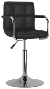 vidaXL Καρέκλα Τραπεζαρίας Μαύρη από Συνθετικό Δέρμα