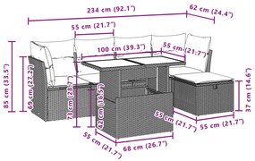 ΣΑΛΟΝΙ ΚΗΠΟΥ ΣΕΤ 6 ΤΕΜΑΧΙΩΝ ΓΚΡΙ ΣΥΝΘΕΤΙΚΟ ΡΑΤΑΝ ΜΕ ΜΑΞΙΛΑΡΙΑ 3274642