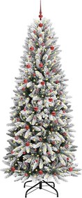 vidaXL Τεχνητό Χριστουγεννιάτικο Δέντρο με 300 LED Λευκό 240 cm