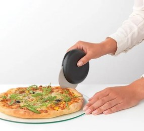 Brabantia 1001175 Μαχαίρι για πίτσα και ζαχαροπλαστείο με προστατευτικό Tasty+ Dark Grey