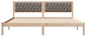 vidaXL Σκελετός Κρεβατιού Taupe 200 x 200 cm Στερεά ξυλεία πεύκου