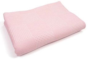 Κουβέρτα Πικέ Αγκαλιάς (80x110) Dimcol Cotton Ροζ