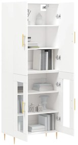 vidaXL Ντουλάπι Λευκό 69,5x34x180 εκ. από Επεξεργασμένο Ξύλο